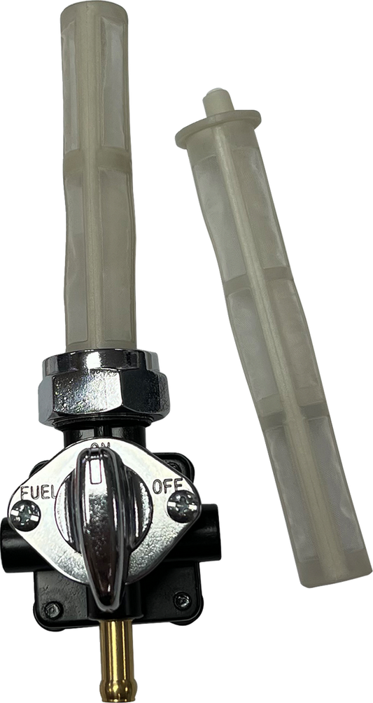 Drag Specialties Black Left Outlet Vacuum Petcock Fuel Valve for Harley Davidson