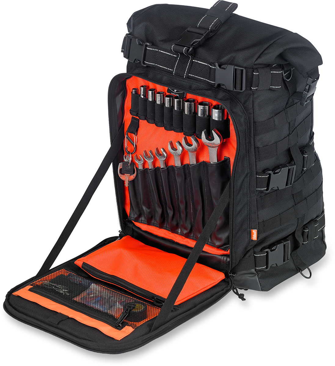 Biltwell Textile Black Exfil-80 Rear Motorcycle Rack Bag for Harley Davidson