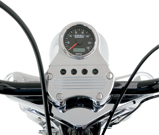 Drag Specialties Programmable 2.4" Mini Electronic Black Face Speedometer Harley