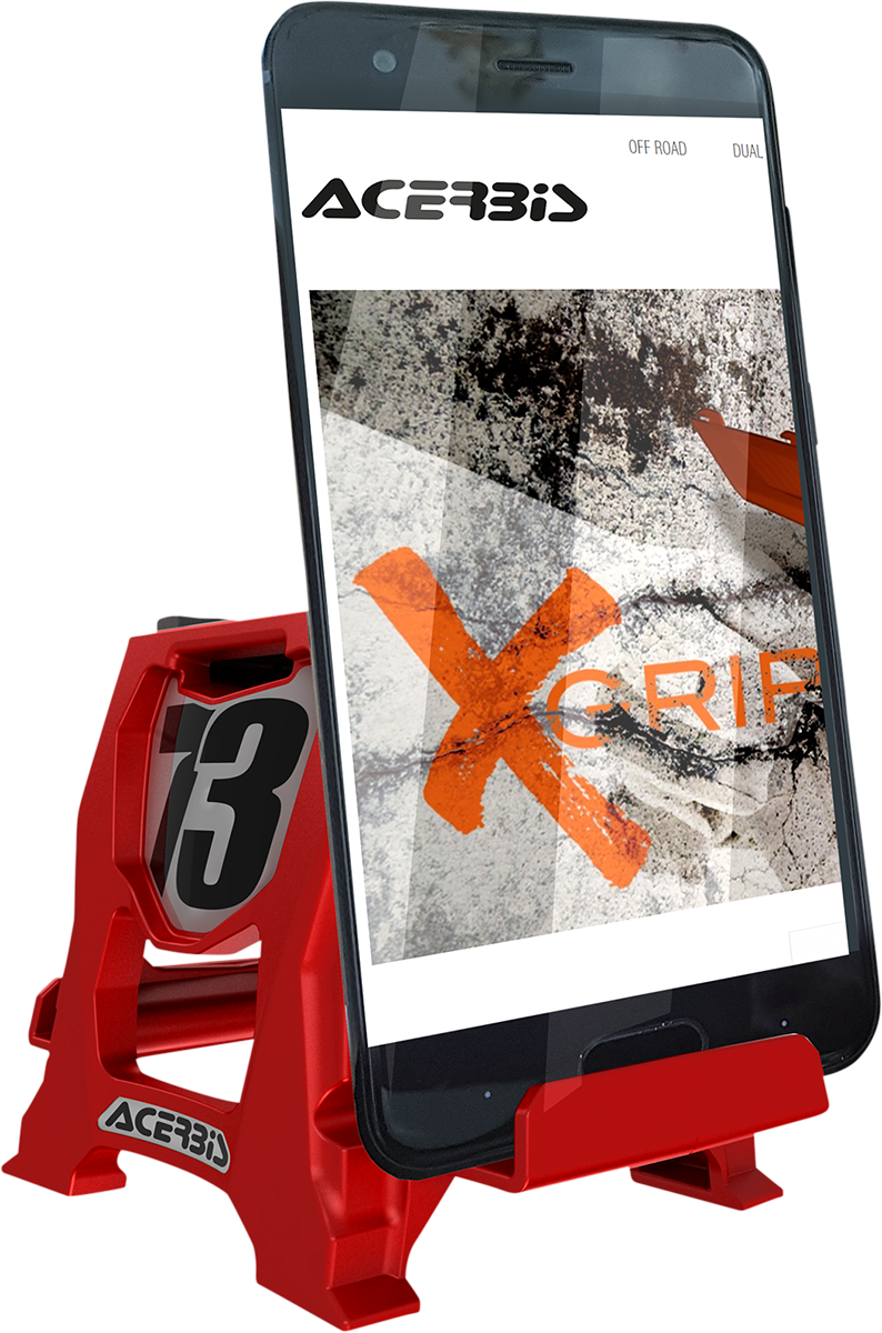 Acerbis Red Universal Cell Phone Table Dirbike Stand Holder