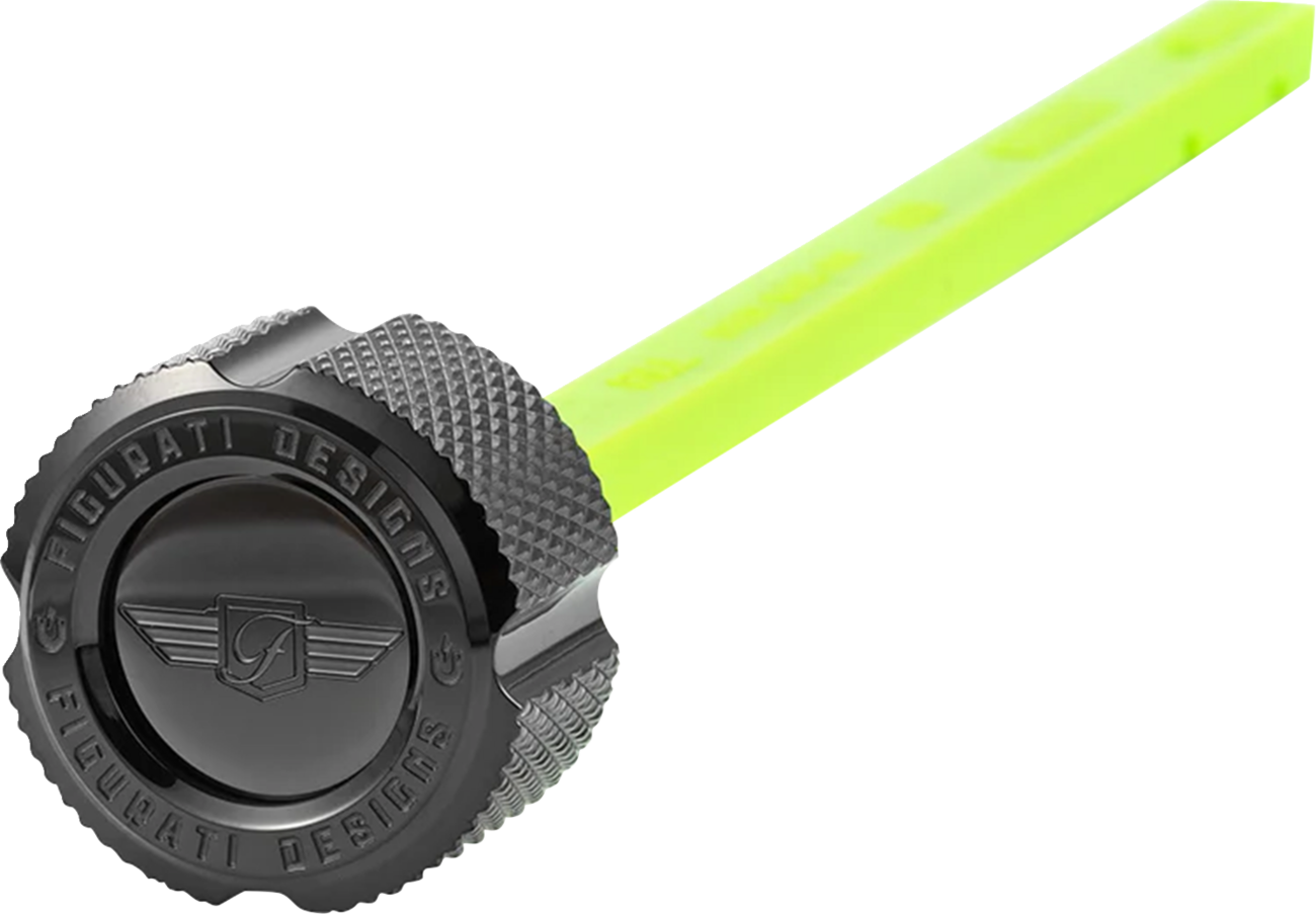 Figurati Black Knurled Magnetic Engine Oil Dipstick fits 2014-2017 Indian Chief