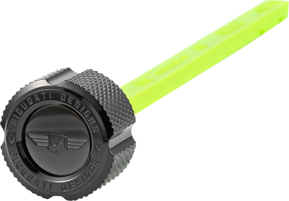 Figurati Black Knurled Magnetic Engine Oil Dipstick fits 2014-2017 Indian Chief