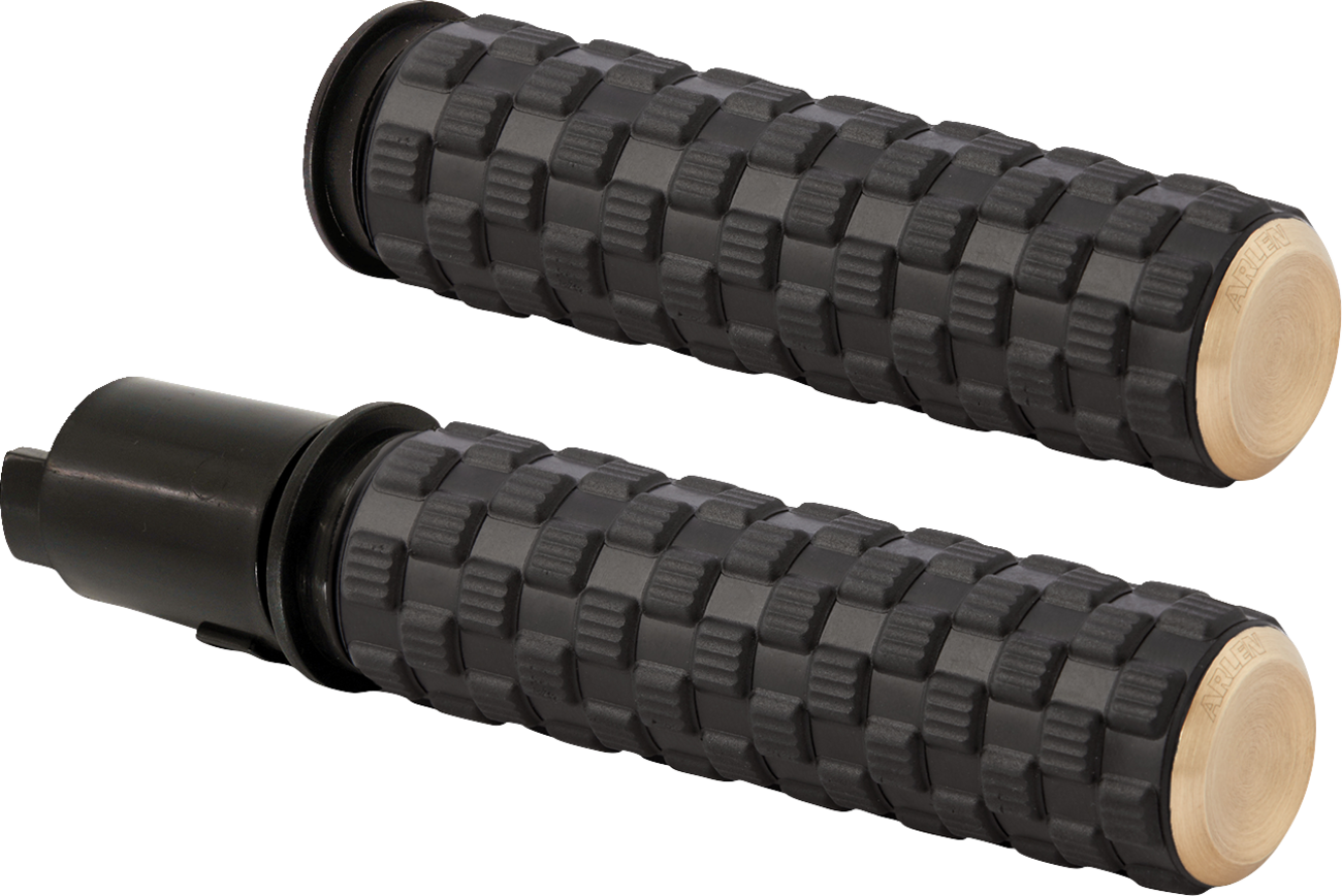 Arlen Ness Air Trax Brass TBW Handlebar Grips for 2023-26 Harley Touring Softail