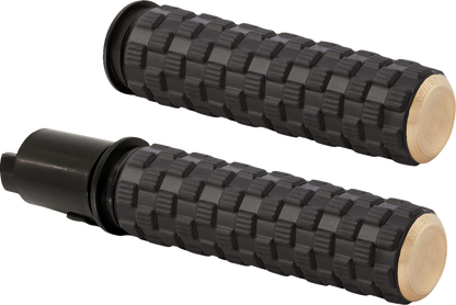 Arlen Ness Air Trax Brass TBW Handlebar Grips for 2023-26 Harley Touring Softail