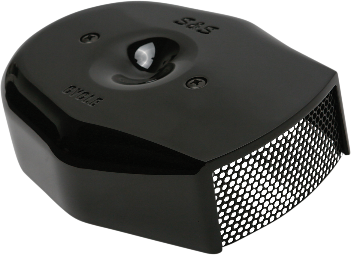 S&S Black Stealth Tribute Two Throat Intake Air Cleaner Filter Cover for Harley