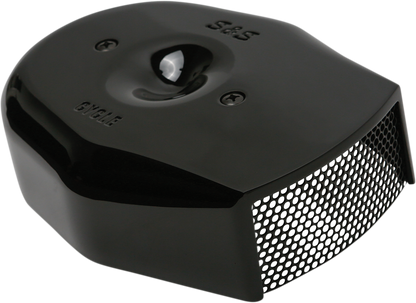 S&S Black Stealth Tribute Two Throat Intake Air Cleaner Filter Cover for Harley