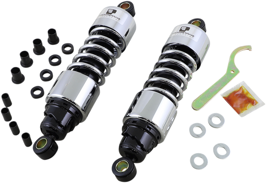 Progressive 412 Chrome Standard 11.5" Rear Shocks for 2006-2024 Harley Touring