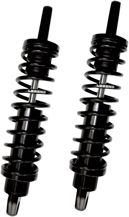 Legend 14" Black Heavy Duty Revo Rear Shocks 2004-2022 Harley Sportster XLL XLN