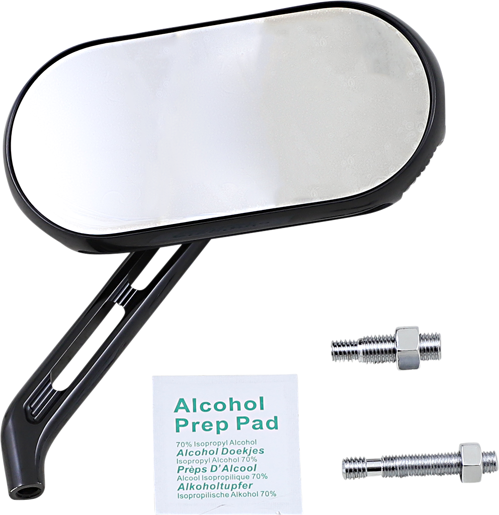 Arlen Ness Sidekick Black Handlebar Rearview Mirror for Harley Davidson
