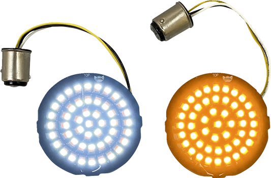 Custom Dynamics Genesis 4 LED Bullet 1157 Turn Signal Inserts for 2000-25 Harley