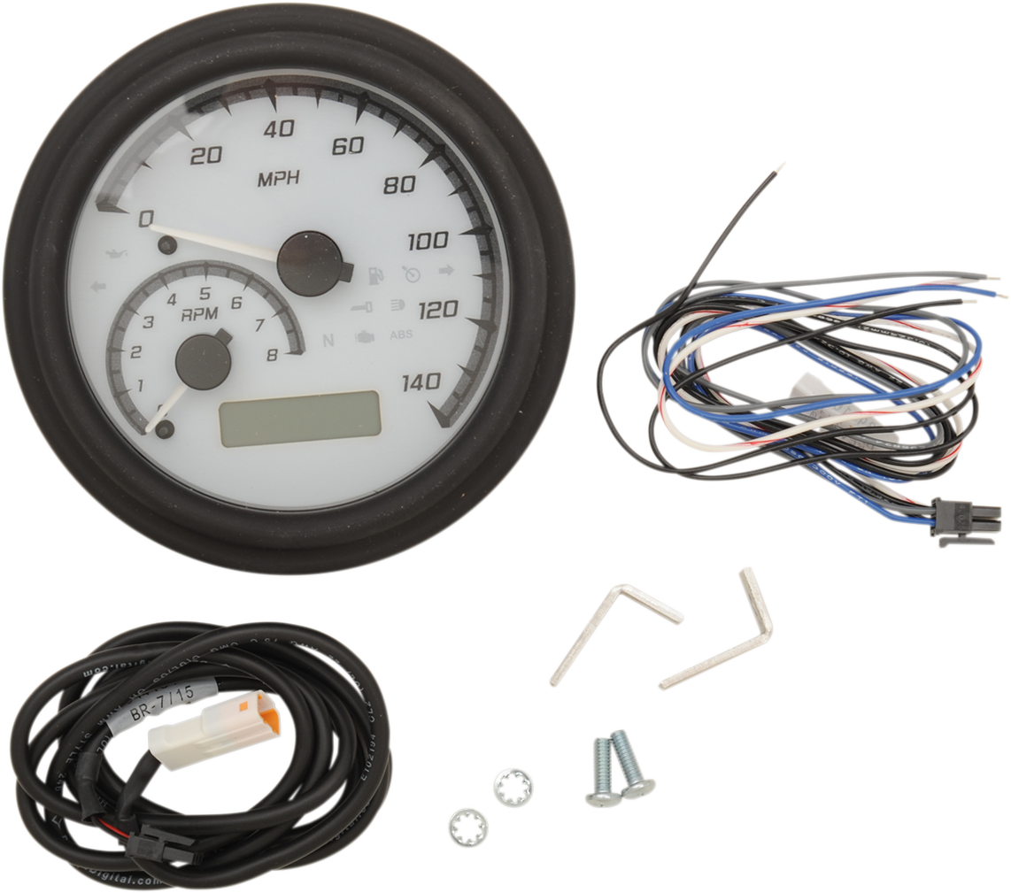 Dakota Digital Black White MVX Tank Mounted Speedometer 2011-2019 Harley Softail