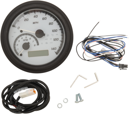 Dakota Digital Black White MVX Tank Mounted Speedometer 2011-2019 Harley Softail