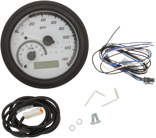Dakota Digital Black White MVX Tank Mounted Speedometer 2011-2019 Harley Softail