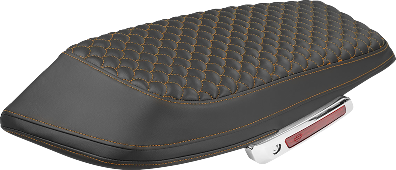 Saddlemen Orange Dragon Scale Saddlebag Lid Covers for 2023-2026 Harley Touring