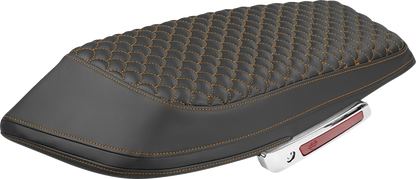 Saddlemen Orange Dragon Scale Saddlebag Lid Covers for 2023-2026 Harley Touring