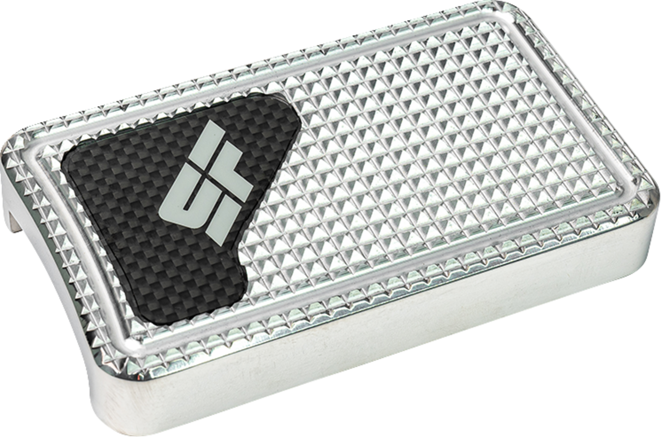 Slyfox Polished Diamond Brake Pedal Pad for 1980-2024 Harley Touring Softail