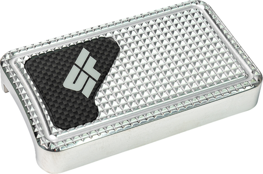 Slyfox Polished Diamond Brake Pedal Pad for 1980-2024 Harley Touring Softail