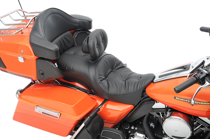 Drag Specialties Leather 2-Up Pillow Seat fits 2009-24 Harley Touring Road Glide