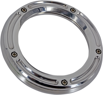 Trask Chrome Assault See Through Derby Cover 2014-2024 Harley Touring TM-0041CH