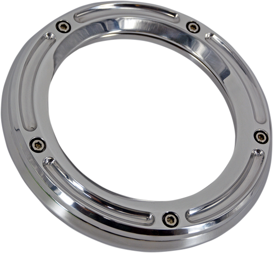 Trask Chrome Assault See Through Derby Cover 2014-2024 Harley Touring TM-0041CH