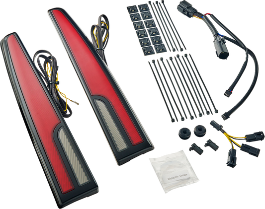 Ciro Calade LED Black Taillight Kit fits 2014-2024 Harley Tri Glide FLHTCUTG