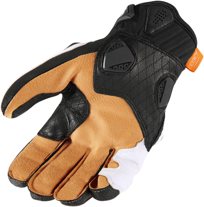 Icon Mens Hypersport Leather Dual Sport Motorcycle Riding Street Racing Gloves