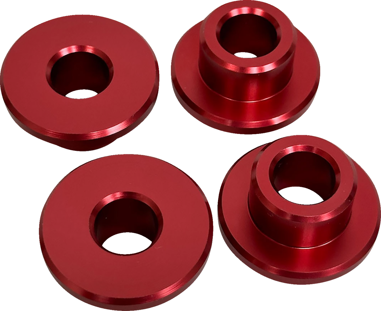 Pro One Solid Red Aluminum Riser Bushing Kit for 1983-2021 Harley Davidson
