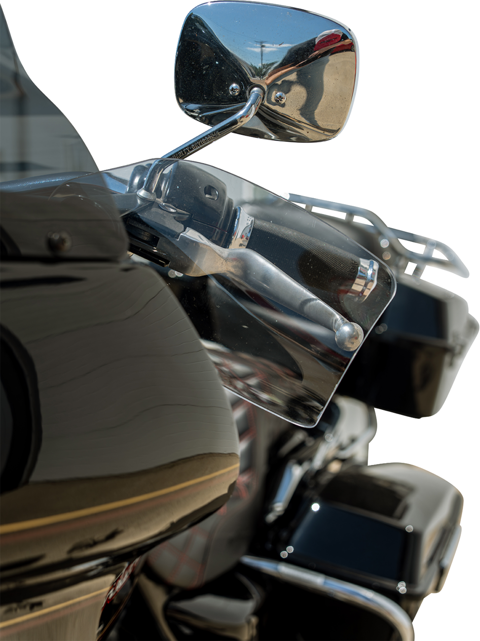 Klock Werks Flare Clear Hand Guards fits 1982-2025 Harley Davidson Cable Clutch