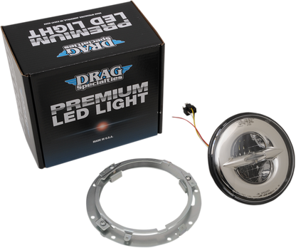 Drag Specialties Chrome 7" LED Headlight 1984-13 Harley Touring Street Road King