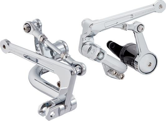 Arlen Ness Chrome Frame Mounted Mid Control Kit for 2009-2024 Harley Touring