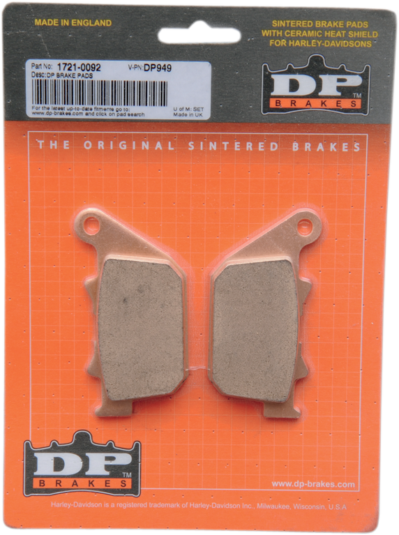 Dp Brakes Sintered Metal Rear Brake Pad Set for 2004-2013 Harley Sportster