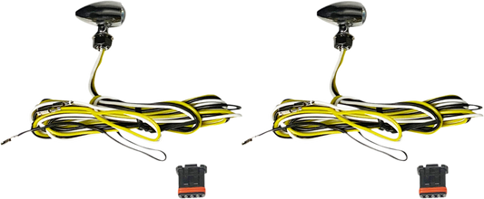 Custom Dynamics Micro Bullet Dual Amber White LED Turn Signals 1996-2022 Harley