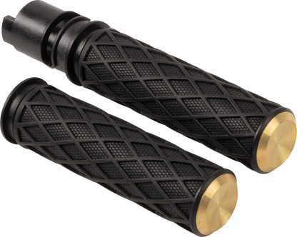 Arlen Ness Diamond Brass TBW Handlebar Grips for 2023-26 Harley Touring Softail