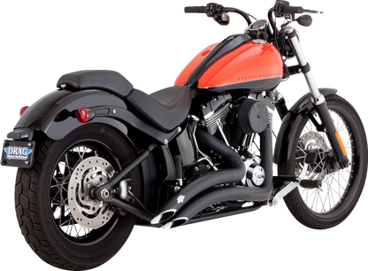 Vance & Hines Big Radius 2-2 Black PCX Exhaust System 1986-2009 Harley Softail