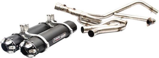 Trinity Racing Black Stage 5 2-2 Exhaust for 2014-2023 Kawasaki KRF 800 Teryx