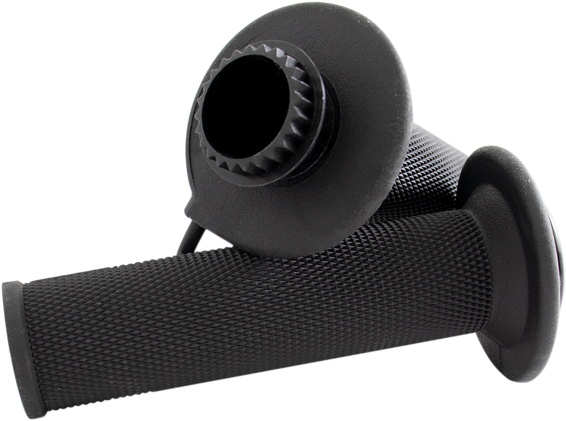 Koso MX-1 Universal Black Heated 7/8" Handlebar Twist Throttle Grips AX1070G0