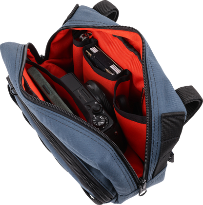 Thrashin Supply Blue Motorcycle Handlebar Storage Bag Plus for Harley THB-0026