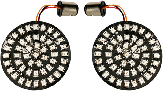 Drag Specialties 1157 Red LED Bullet Turn Signal Inserts 07-21 Harley Touring