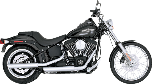 Vance & Hines Twin Slash 3" Chrome Slip On Mufflers 2007-09 Harley Softail FLST