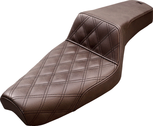 Saddlemen Brown Step Up Front Lattice Seat fits 1979-2003 Harley Sportster