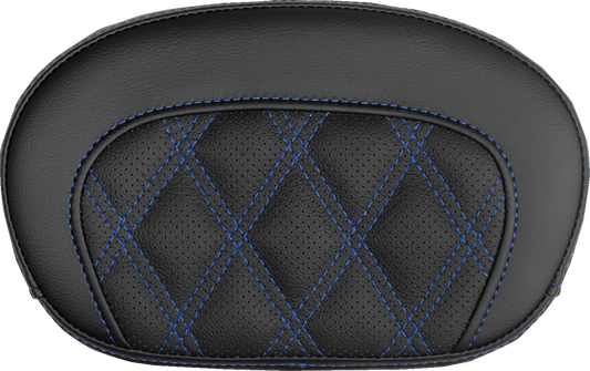 Saddlemen Mini Contour Blue Lattice Stitch Sissy Bar Backrest Pad for Harley