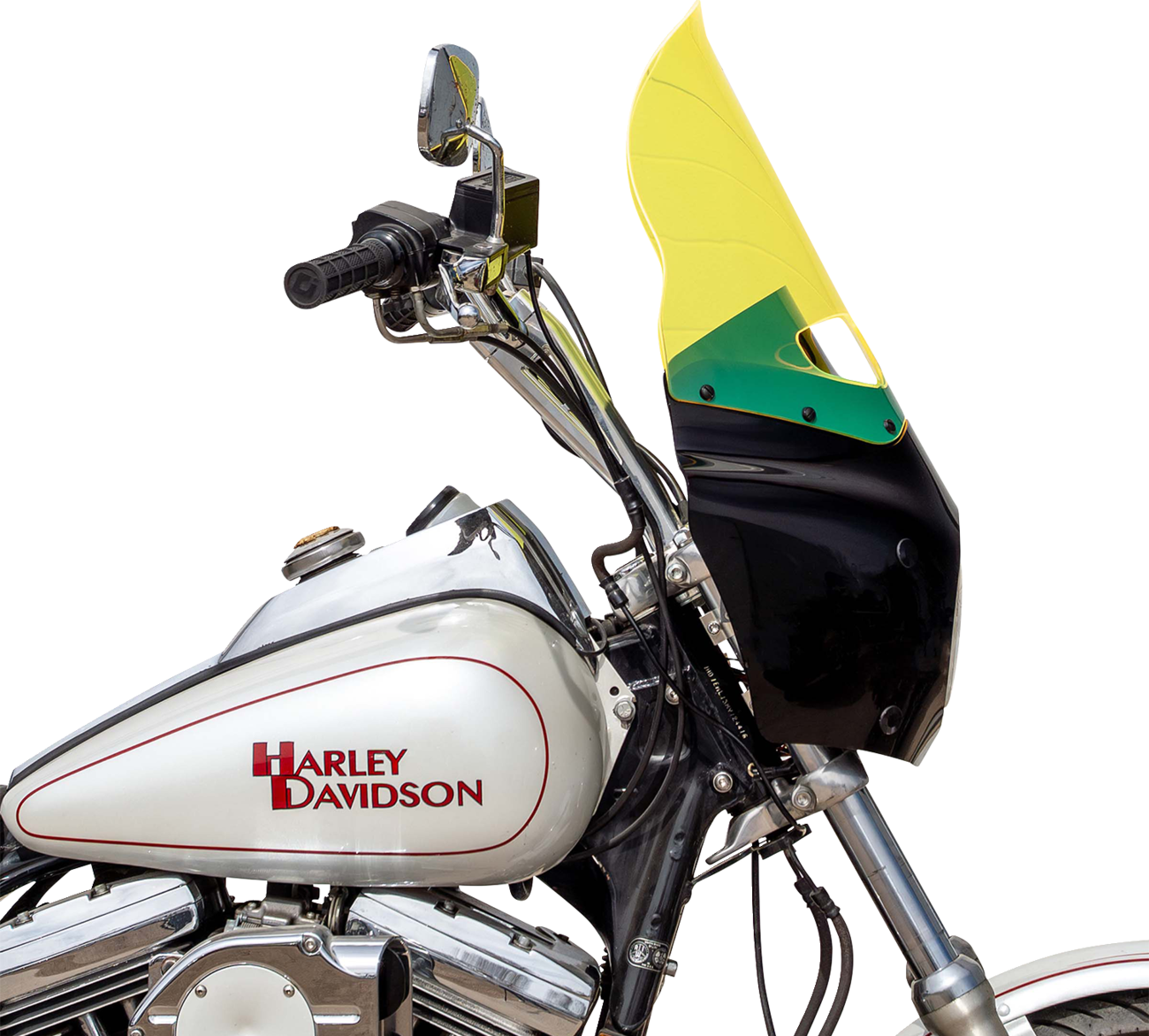 Klock Werks 15" Flare Yellow Ice Road Warrior Fairing Motorcycle Windshield