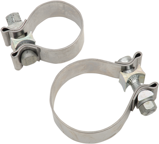 Khrome Werks 1.75"-2" Stainless Steel Exhaust Clamps for 2017-23 Harley Touring