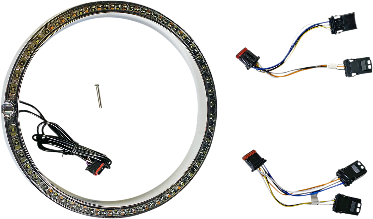 Custom Dynamics ProBeam Sequential Head Light Trim Ring 2014-2024 Harley Touring