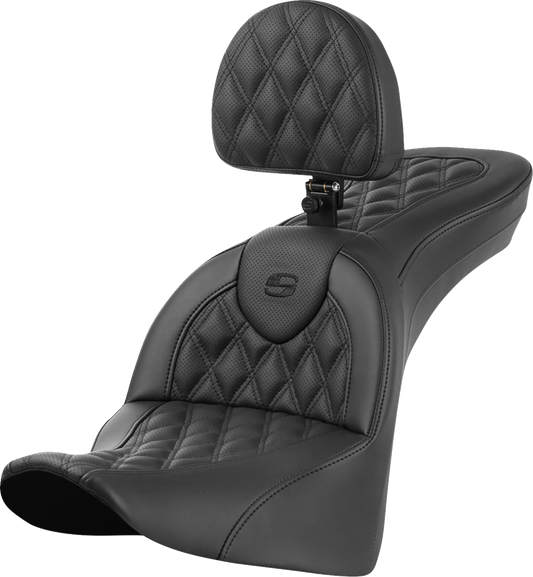 Saddlemen Roadsofa Lattice Seat & Backrest 2018-2025 Harley Softail FLHC FLSL