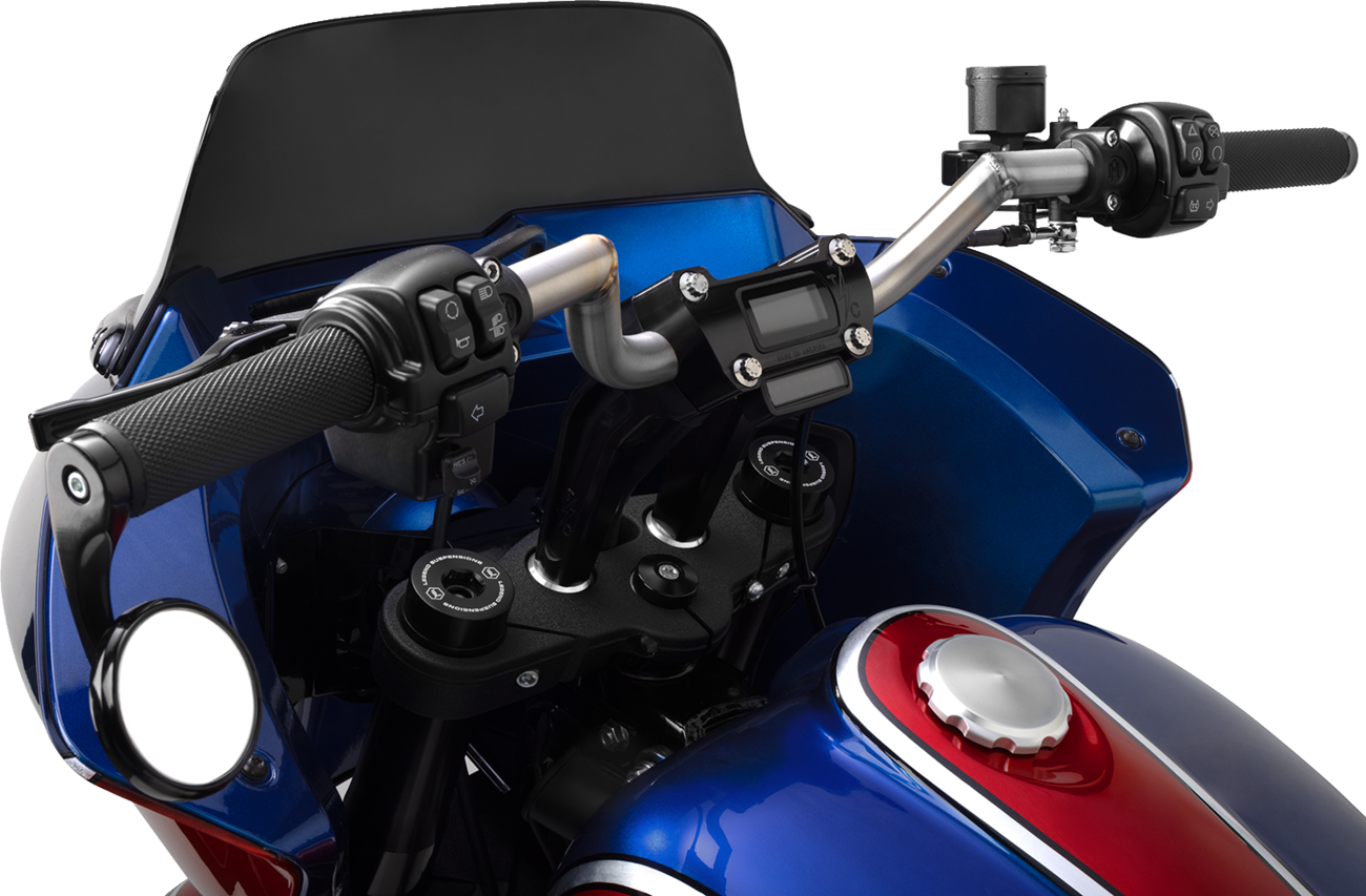 Thrashin Black Gauge Cutout 6.5" Handlebar Risers for 2018-2025 Harley Softail