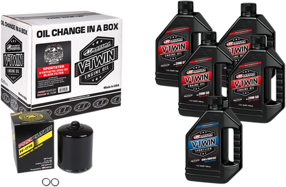 Maxima Quick Oil Change Kit & Black Filter for 1986-2022 Harley Touring Softail XL