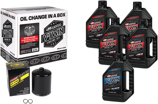 Maxima Quick Oil Change Kit & Black Filter for 1986-2022 Harley Touring Softail XL