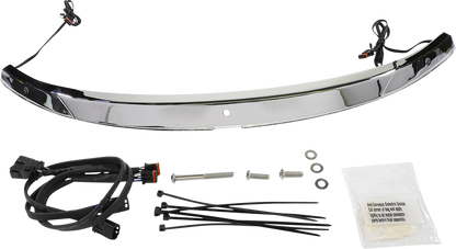 Ciro LED Front Fairing Windshield Steel Trim 2014-2024 Harley Touring FLHX FLHTK