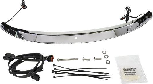 Ciro LED Front Fairing Windshield Steel Trim 2014-2024 Harley Touring FLHX FLHTK